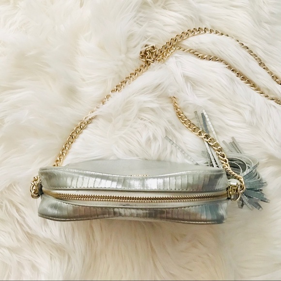 Victoria Secret Silver Tassel Gold Chain Crossbody - Picture 5 of 7